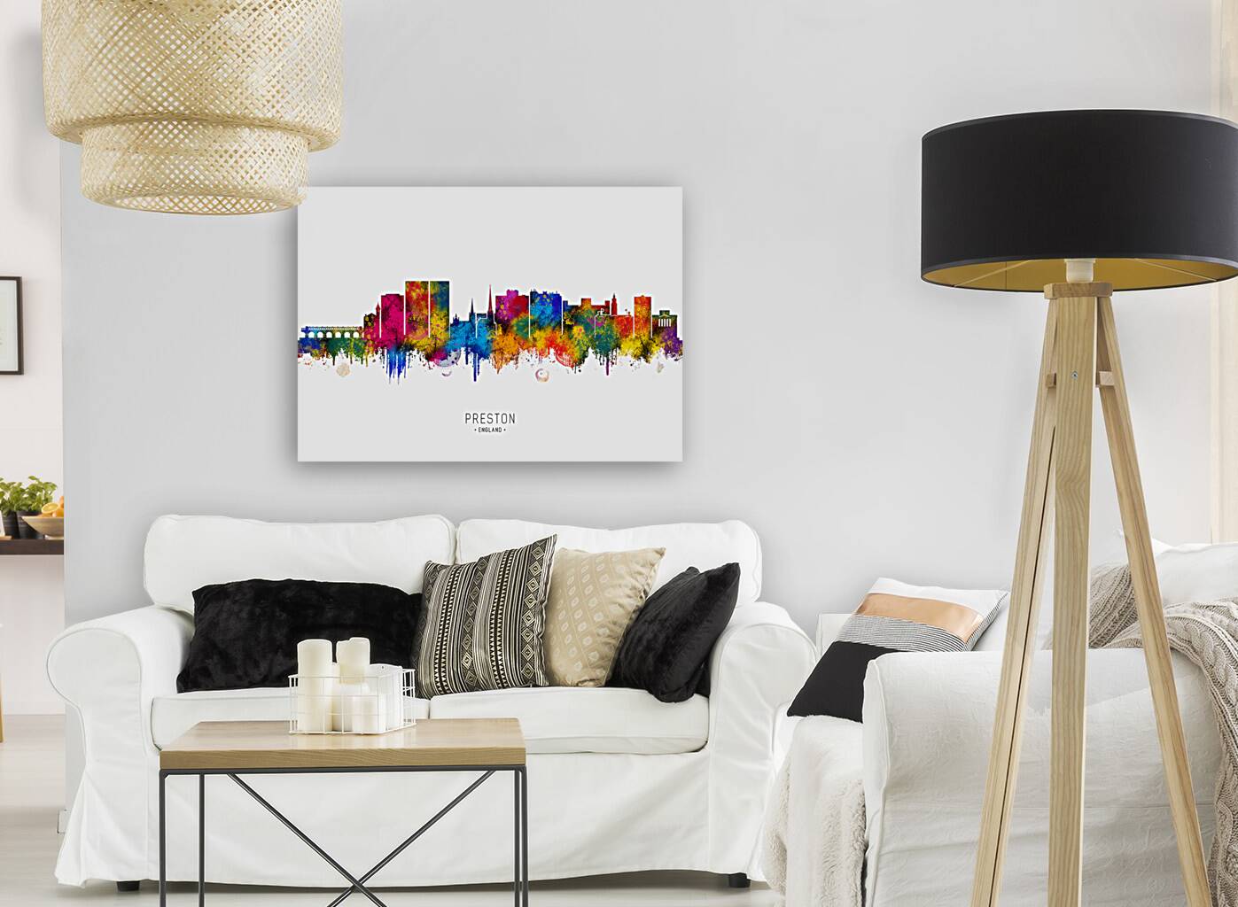 Preston England Skyline Reproduction