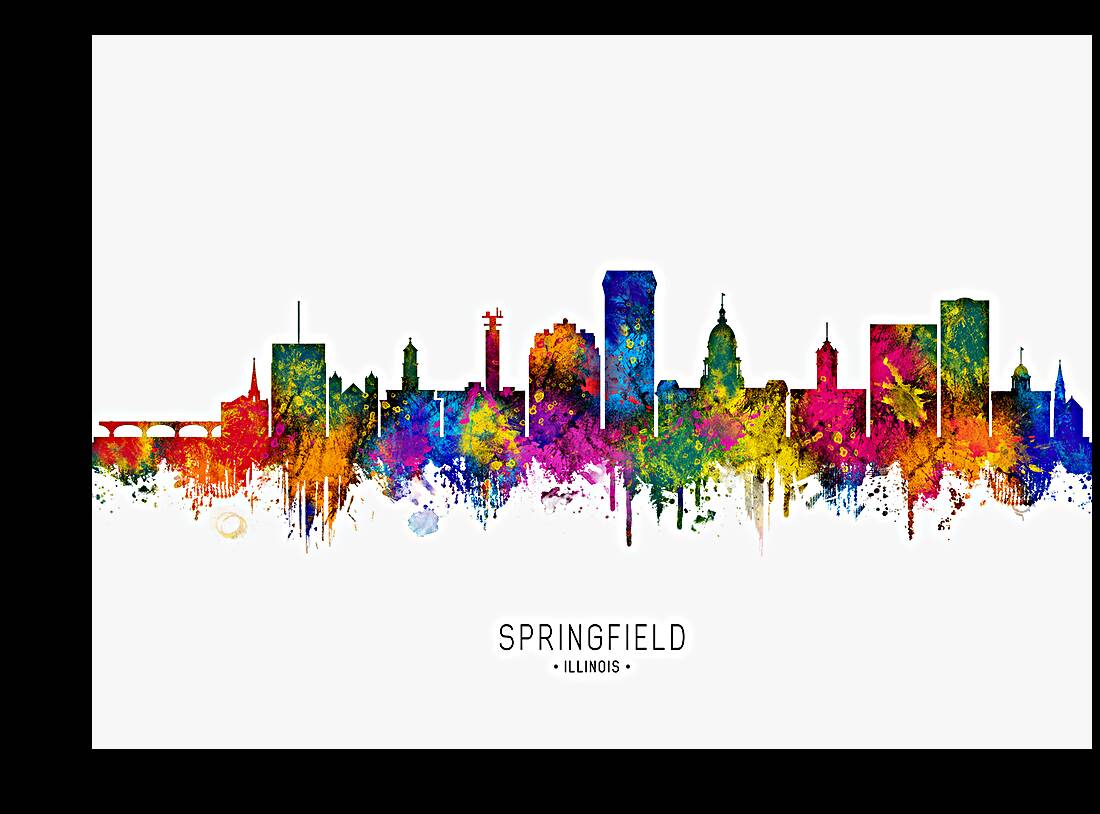 Springfield Illinois Skyline Reproduction