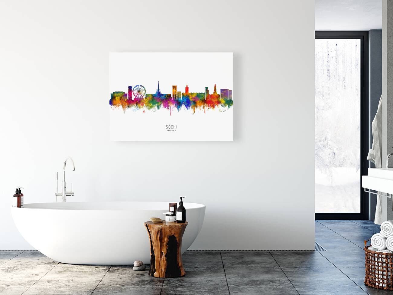 Sochi Russia Skyline Reproduction