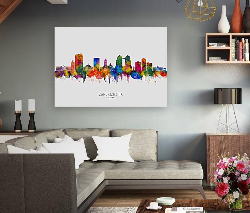 Zaporizhzhia Ukraine Skyline Reproduction