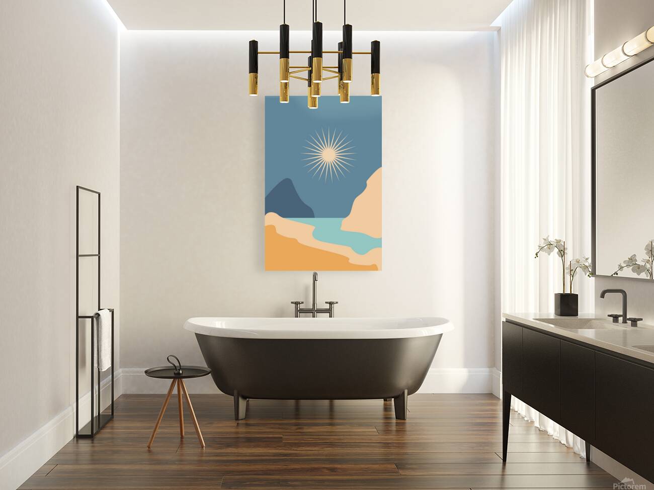 Modern natural abstract landscape. b Reproduction