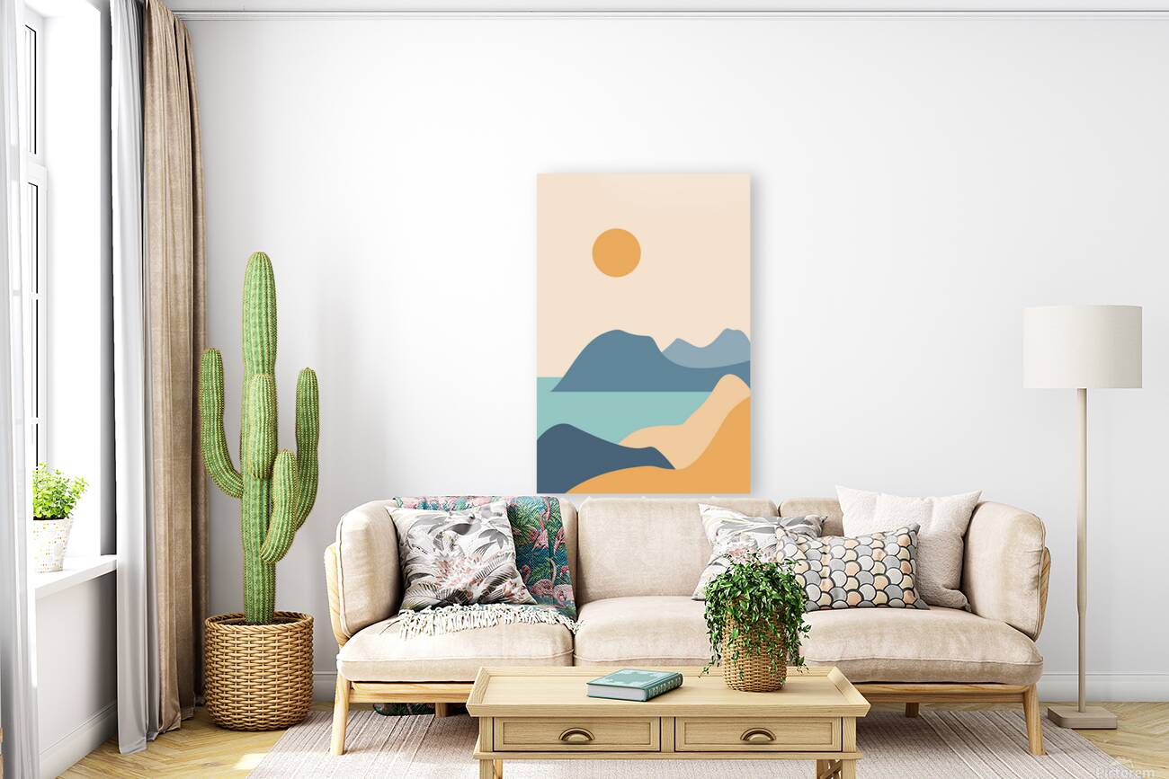 Modern natural abstract landscape. c Reproduction