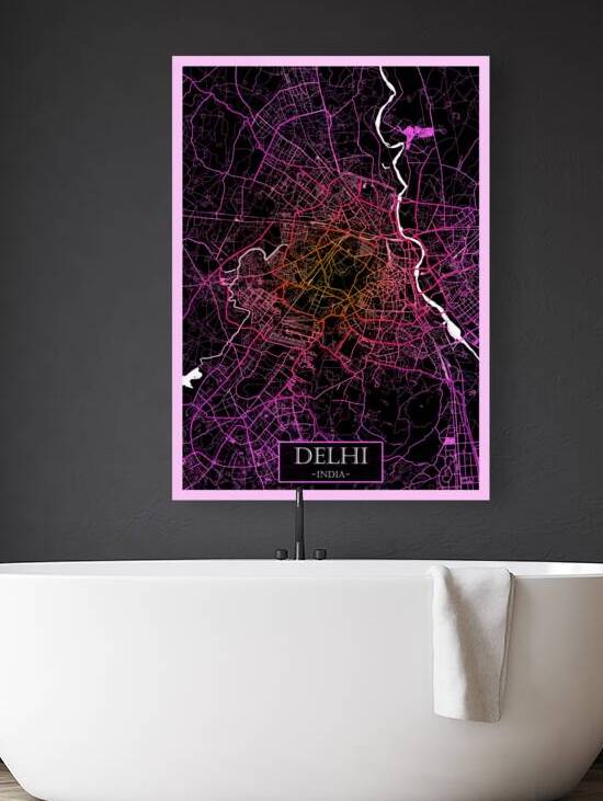 Delhi India Road Map Reproduction