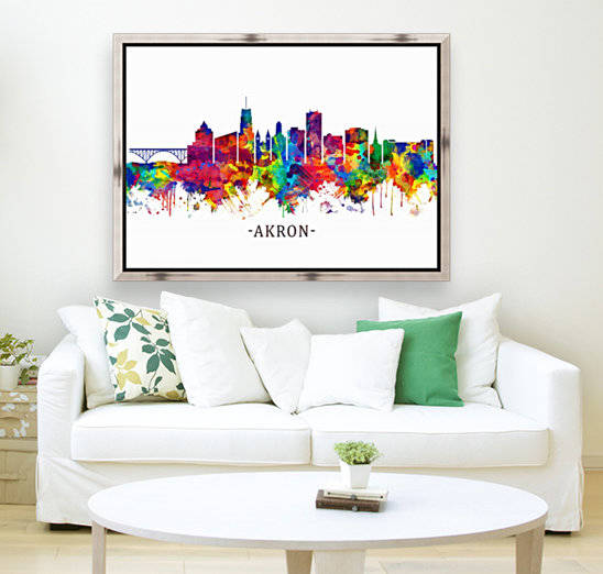 Akron Ohio Skyline by Towseef Dar