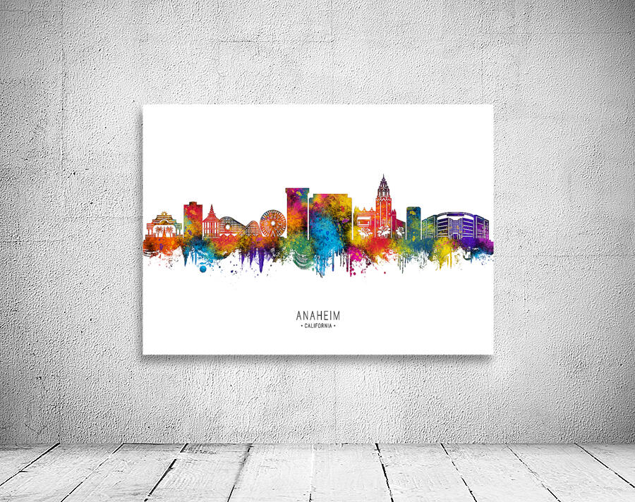 Anaheim California Skyline Wall Preview