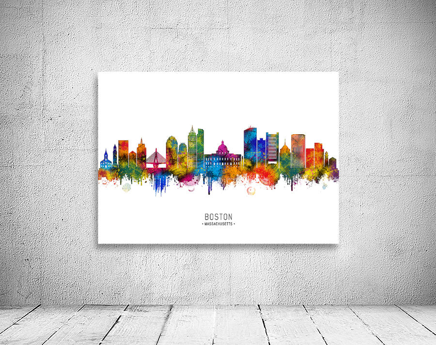 Boston Massachusetts Skyline Wall Preview