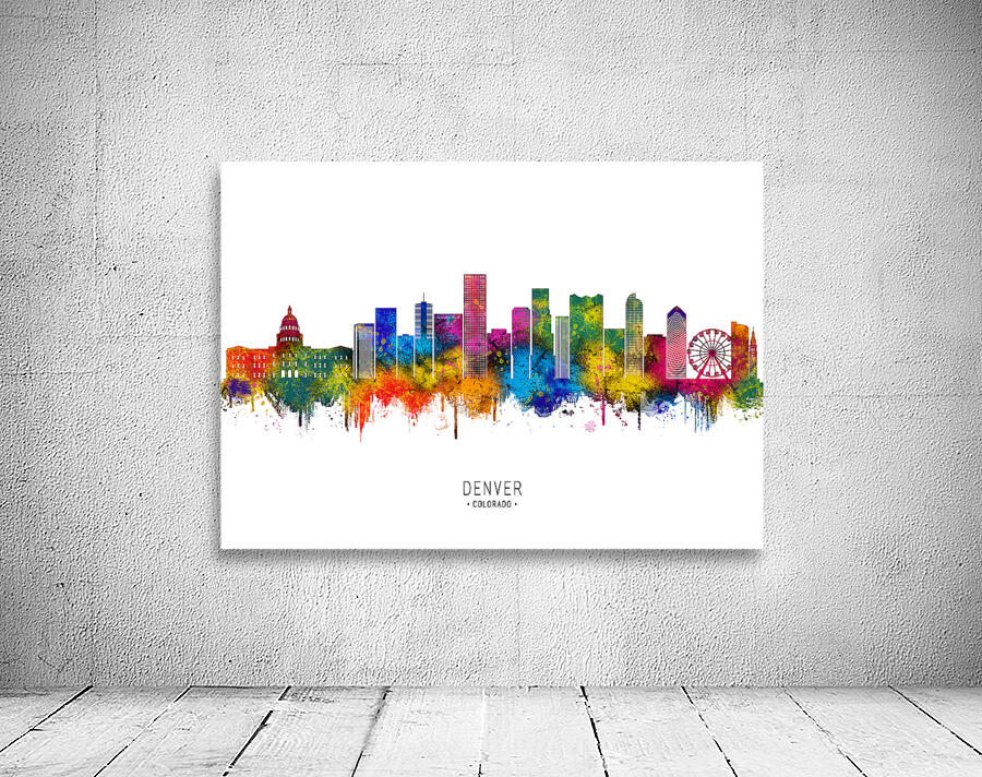 Denver Colorado Skyline Wall Preview