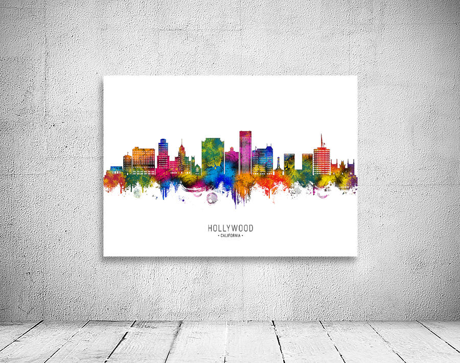 Hollywood California Skyline Wall Preview
