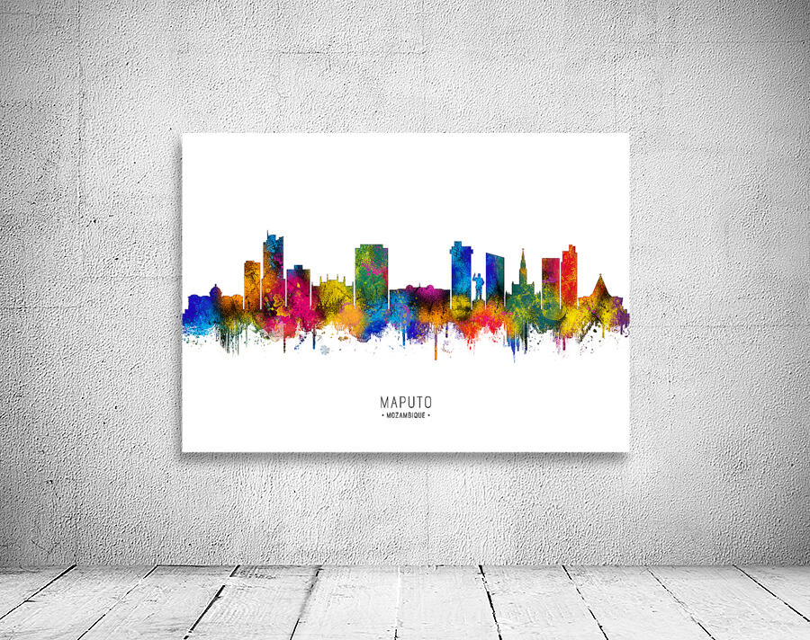 Maputo Mozambique Skyline Wall Preview