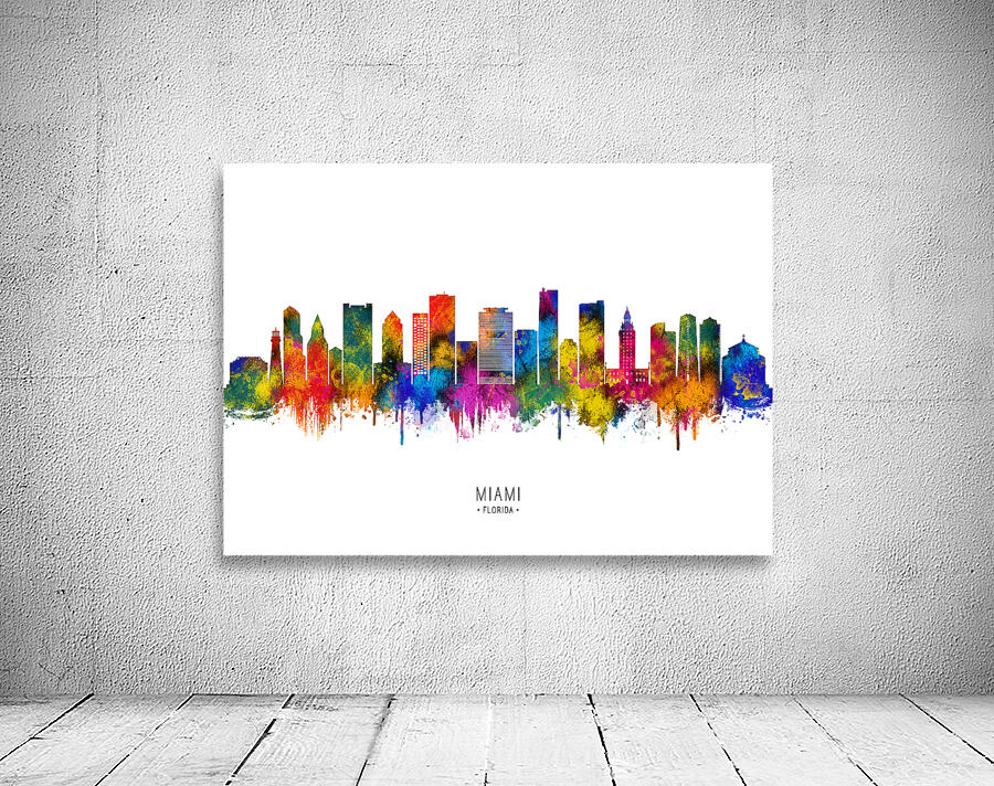 Miami Florida Skyline Wall Preview