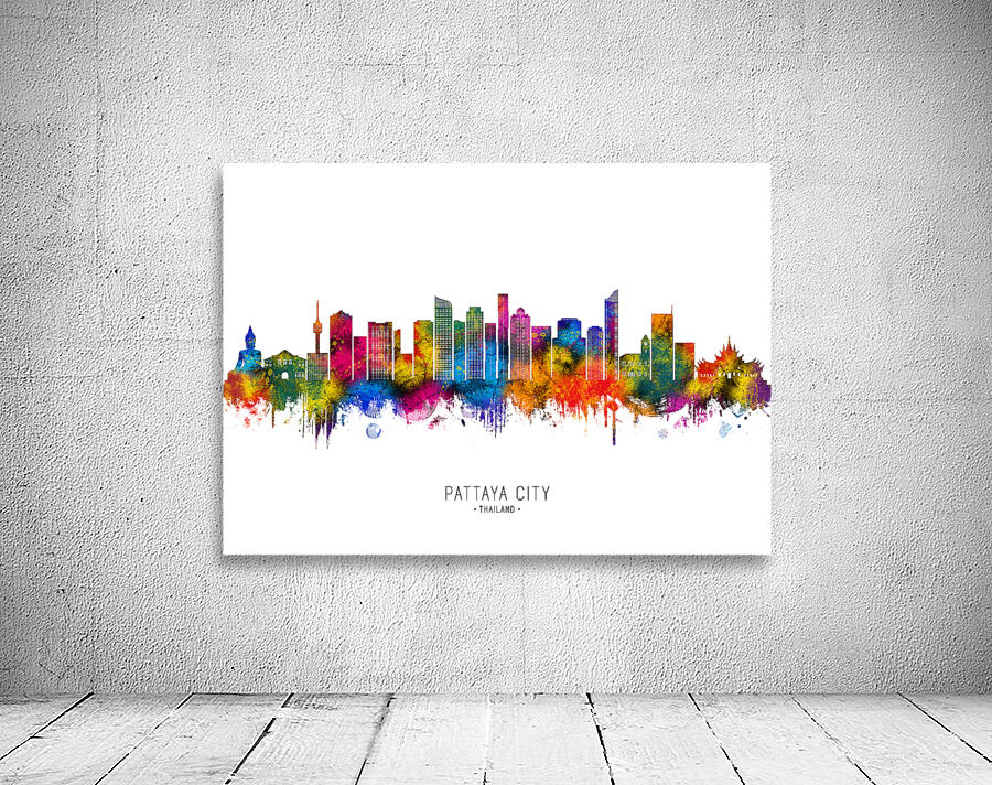 Pattaya City Thailand Skyline Wall Preview