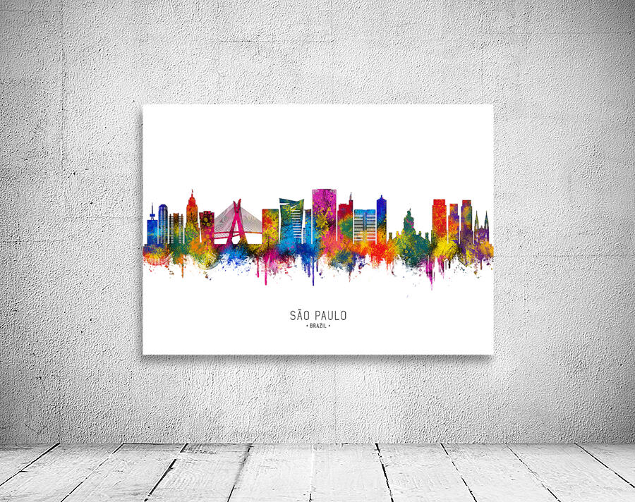 Sao Paulo Brazil Skyline Wall Preview