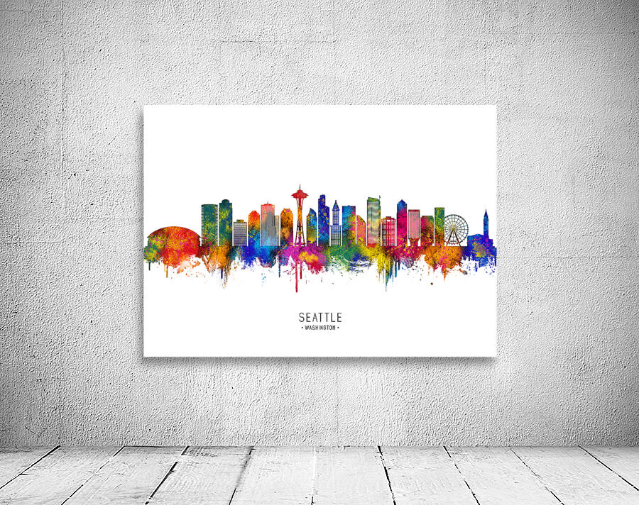 Seattle Washington Skyline Wall Preview