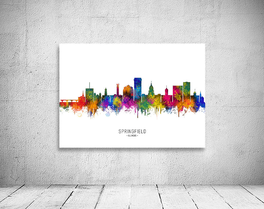 Springfield Illinois Skyline Wall Preview