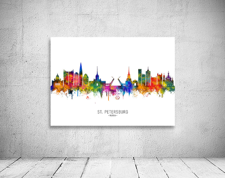 St. Petersburg Russia Skyline Wall Preview