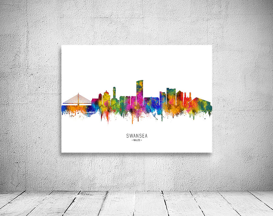 Swansea Wales Skyline Wall Preview
