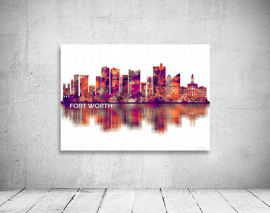 Fort Worth Texas Skyline Wall Preview