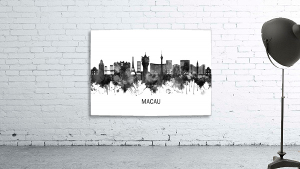 Macau China Skyline BW Wall Preview