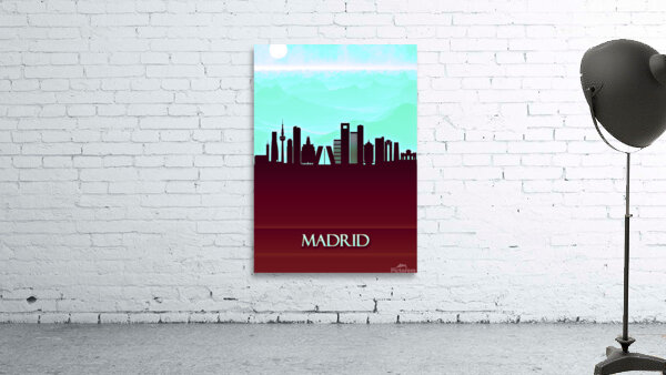 Madrid City Skyline Wall Preview