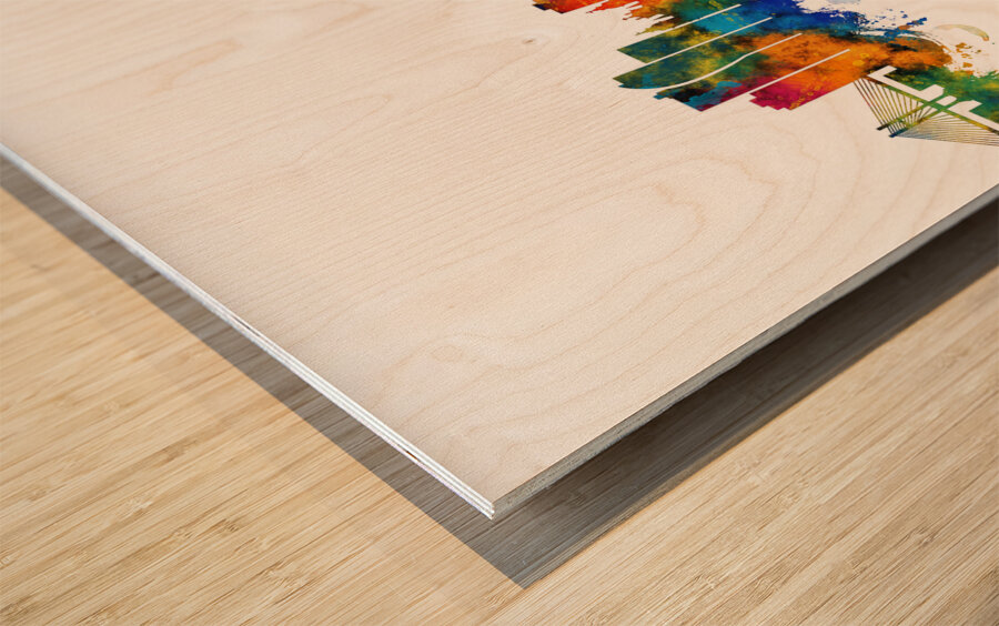 Belem Brazil Skyline Wood print