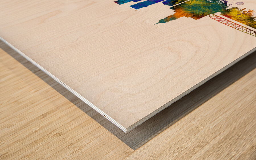 Birkenhead England Skyline Wood print