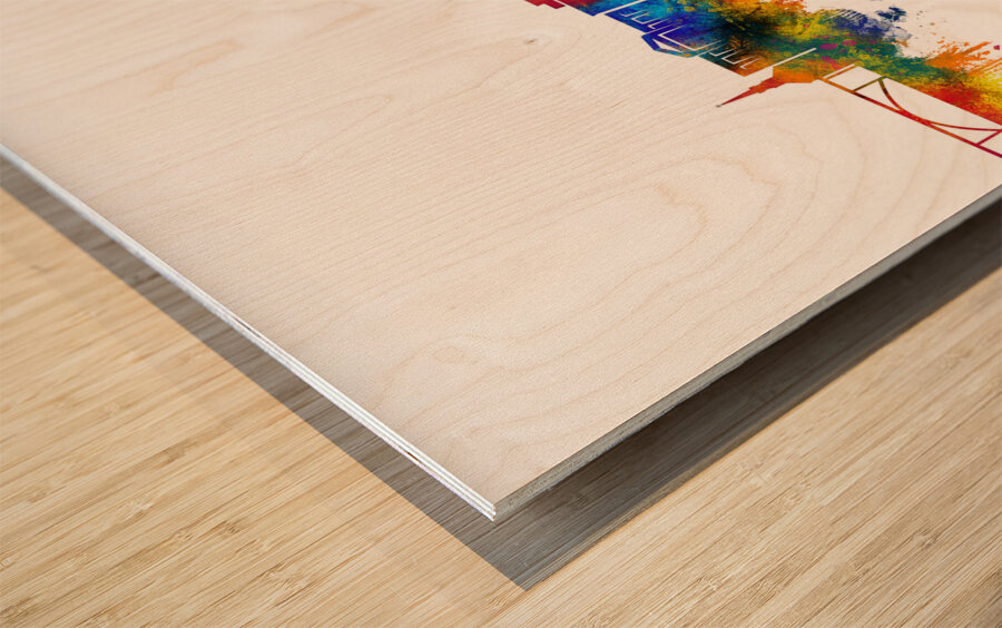 Carson City Nevada Skyline Wood print