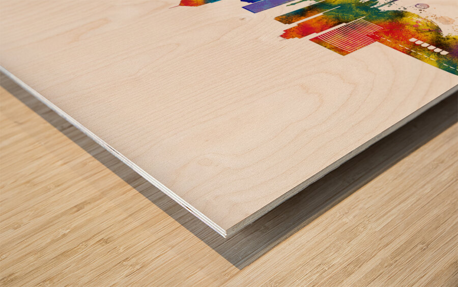 Cleveland Ohio Skyline Wood print