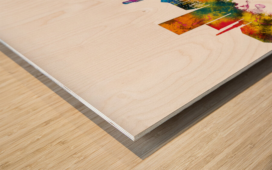 Darmstadt Germany Skyline Wood print