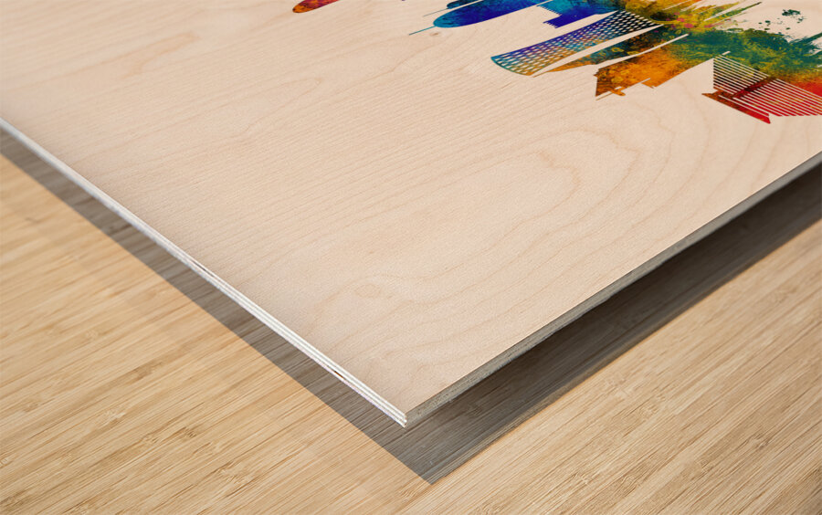 Doha Qatar Skyline Wood print