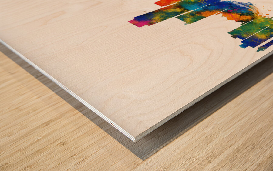 Dhaka Bangladesh Skyline Wood print