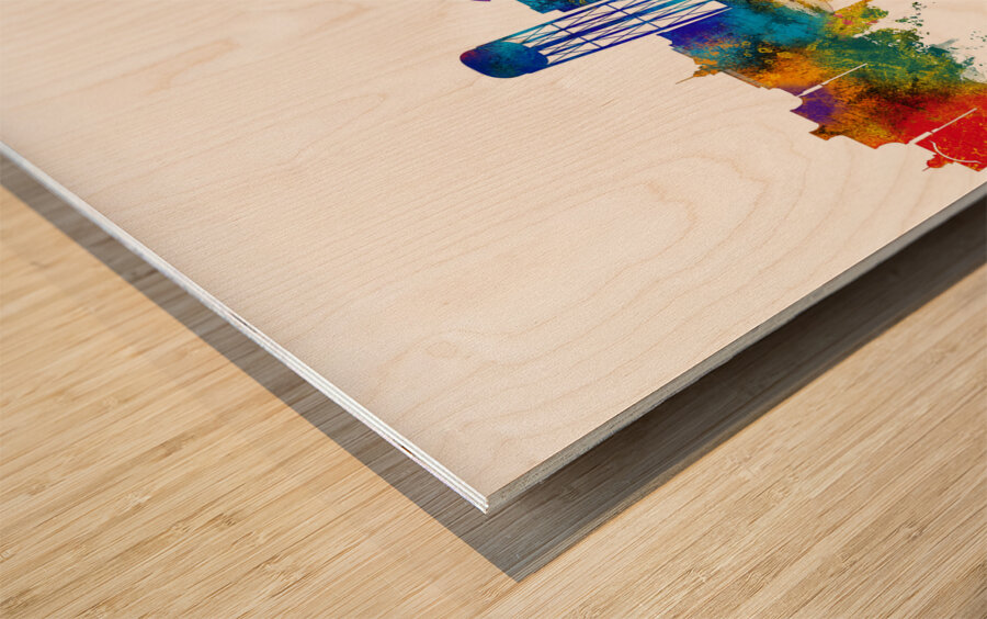 Dover Delaware Skyline Wood print