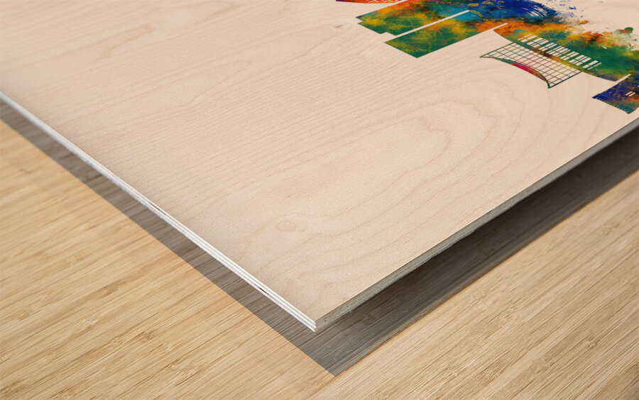 Gorzow Wielkopolski Poland Skyline Wood print