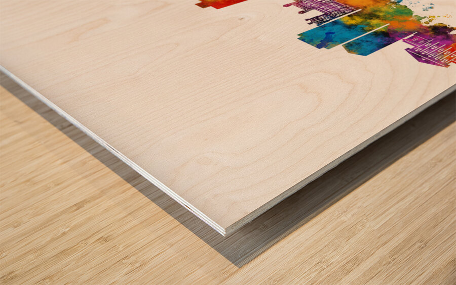 Kirov Russia Skyline Wood print