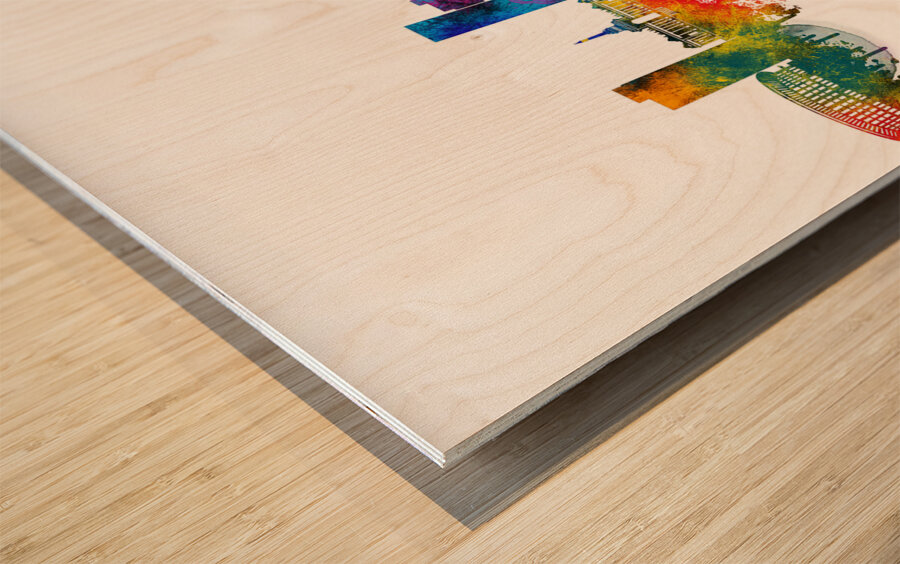 Kryvyi Rih Ukraine Skyline Wood print