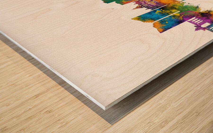 Krasnodar Russia Skyline Wood print