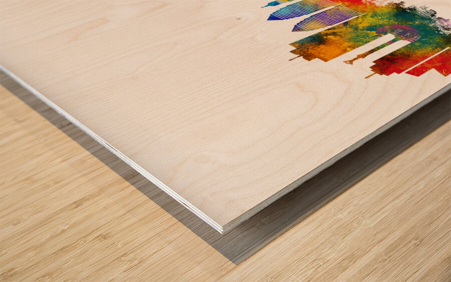 Kyiv Ukraine Skyline Wood print