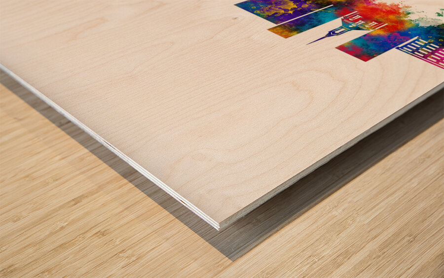 Lexington USA Skyline Wood print