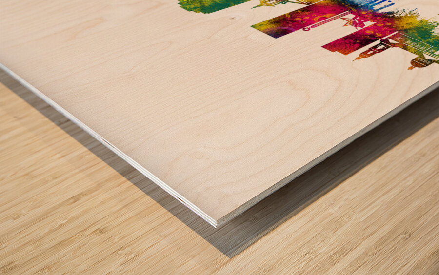 Lipetsk Russia Skyline Wood print