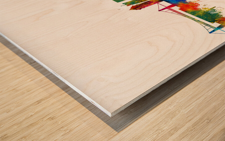 Luton England Skyline Wood print