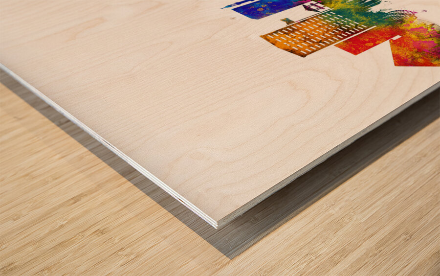 Maldives Skyline Wood print