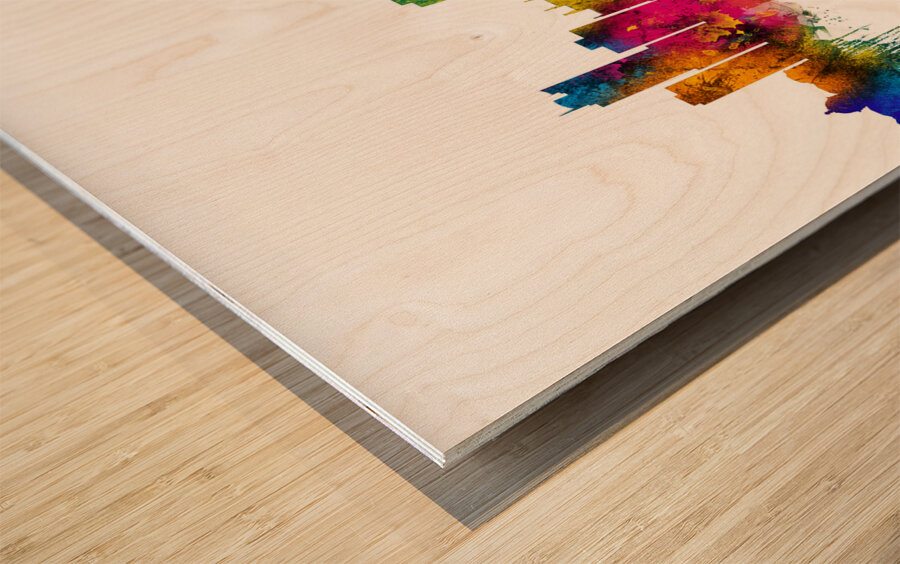 Maputo Mozambique Skyline Wood print