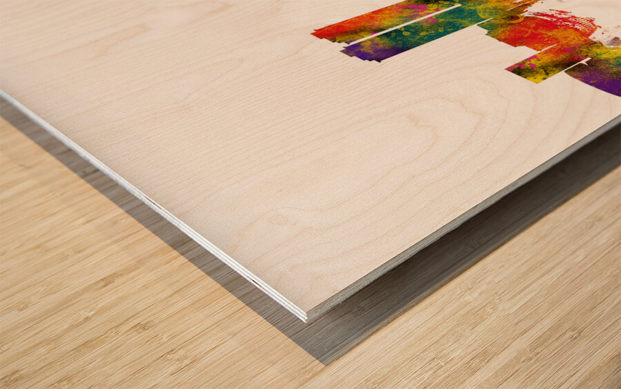 Merida Mexico Skyline Wood print