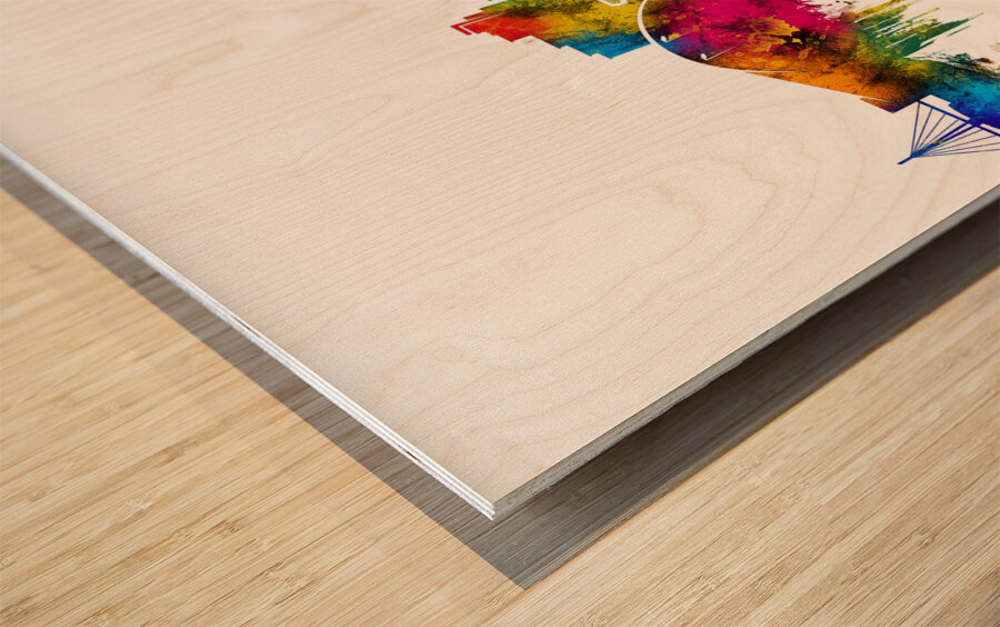 Milton Keynes England Skyline Wood print