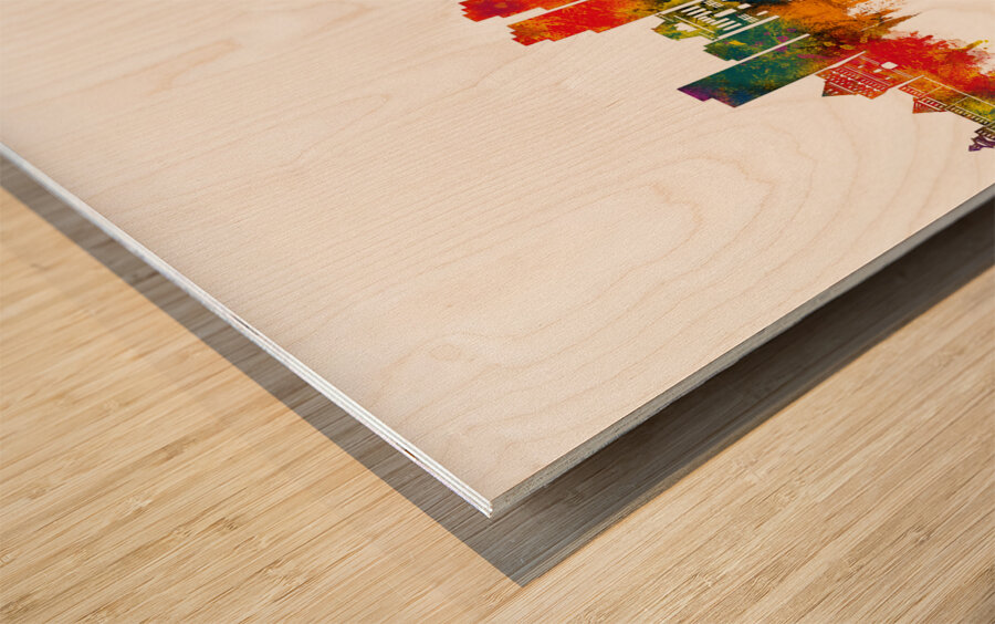 Nizhny Novgorod Russia Skyline Wood print