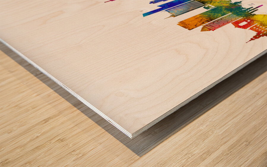 Philadelphia Pennsylvania Skyline Wood print