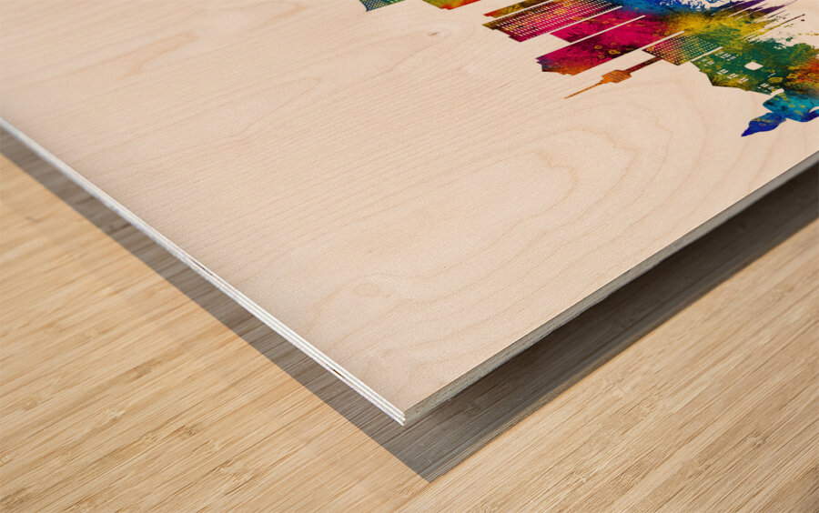 Pattaya City Thailand Skyline Wood print