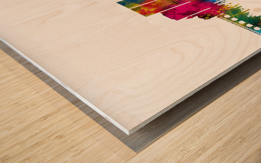 Preston England Skyline Wood print