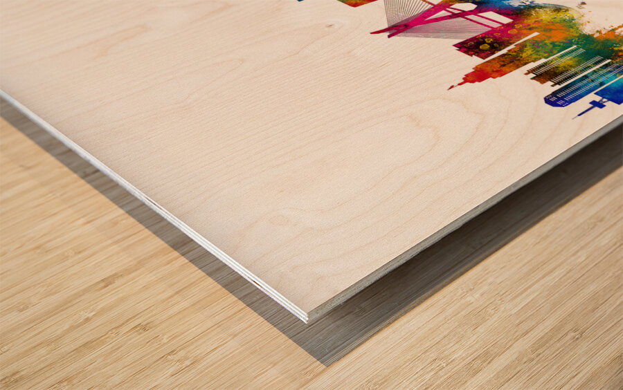 Sao Paulo Brazil Skyline Wood print