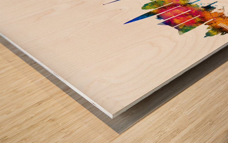 St. Petersburg Russia Skyline Wood print