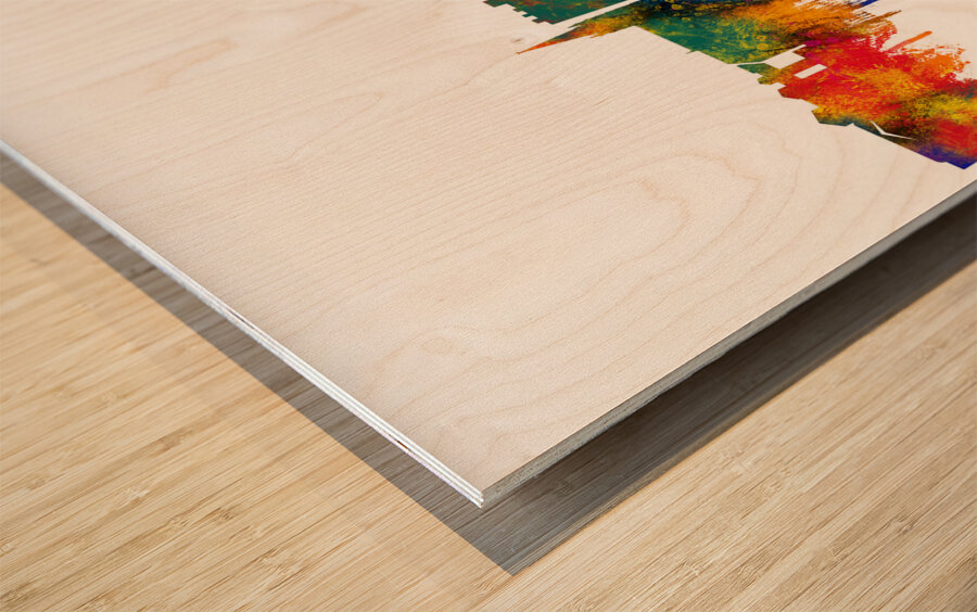 Stoke-on-Trent England Skyline Wood print